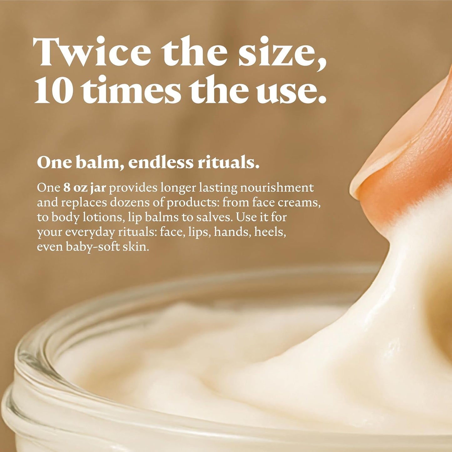 Earth Guru XL 8 OZ Whipped Beef Tallow for Skin,100% Natural Beef Tallow and Honey Balm, Face Moisturizer & Body Lotion Cream, Grass-Fed & Finished, Sebo De Res Para La Cara, Organic Olive Oil, Manuka